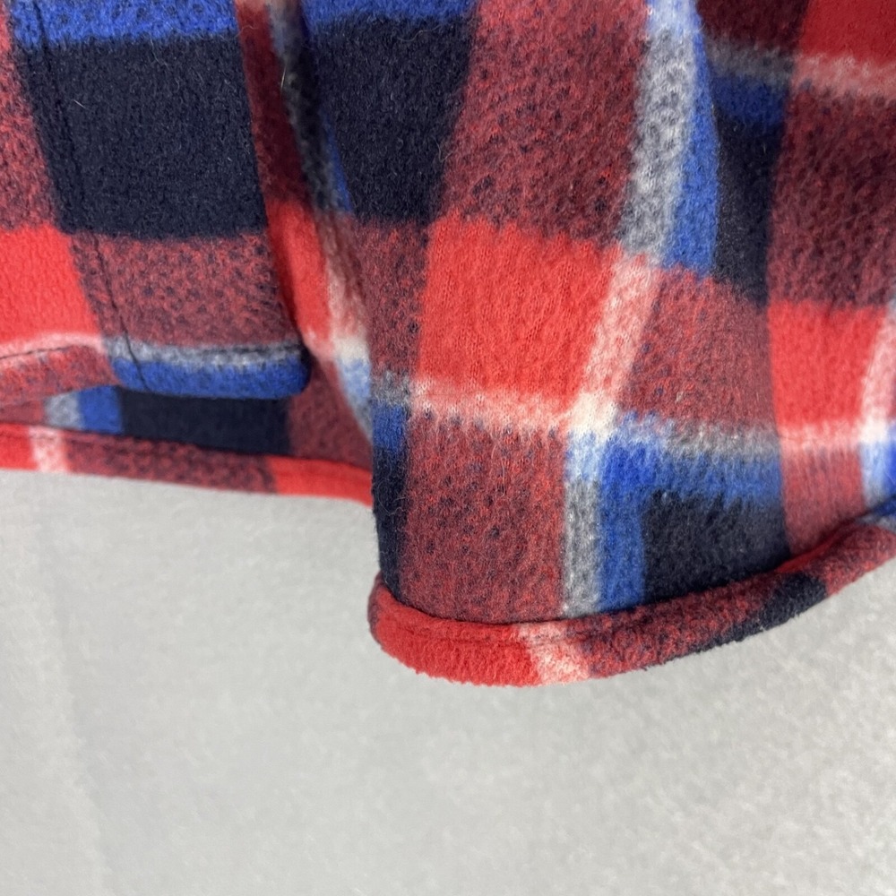 Abercrombie‎ Kids Flannel Shirt Size 13/14 Red Blue Plaid Long Sleeve - Picture 7 of 10